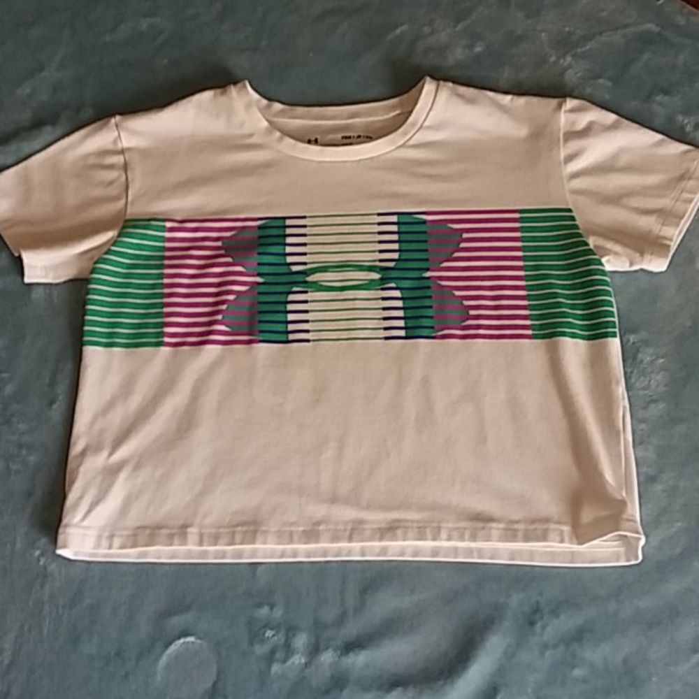 Girls under armour white shirt